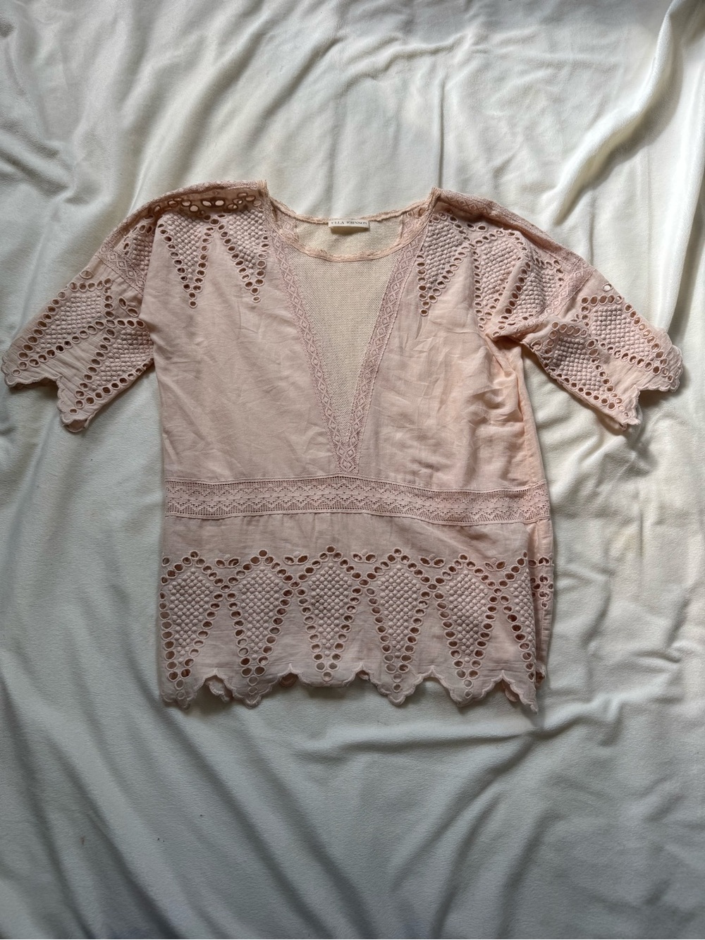 Ulla Johnson 100% cotton eyelet lace top